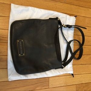 Pebbled Leather Crossbody Purse with Dust Cover